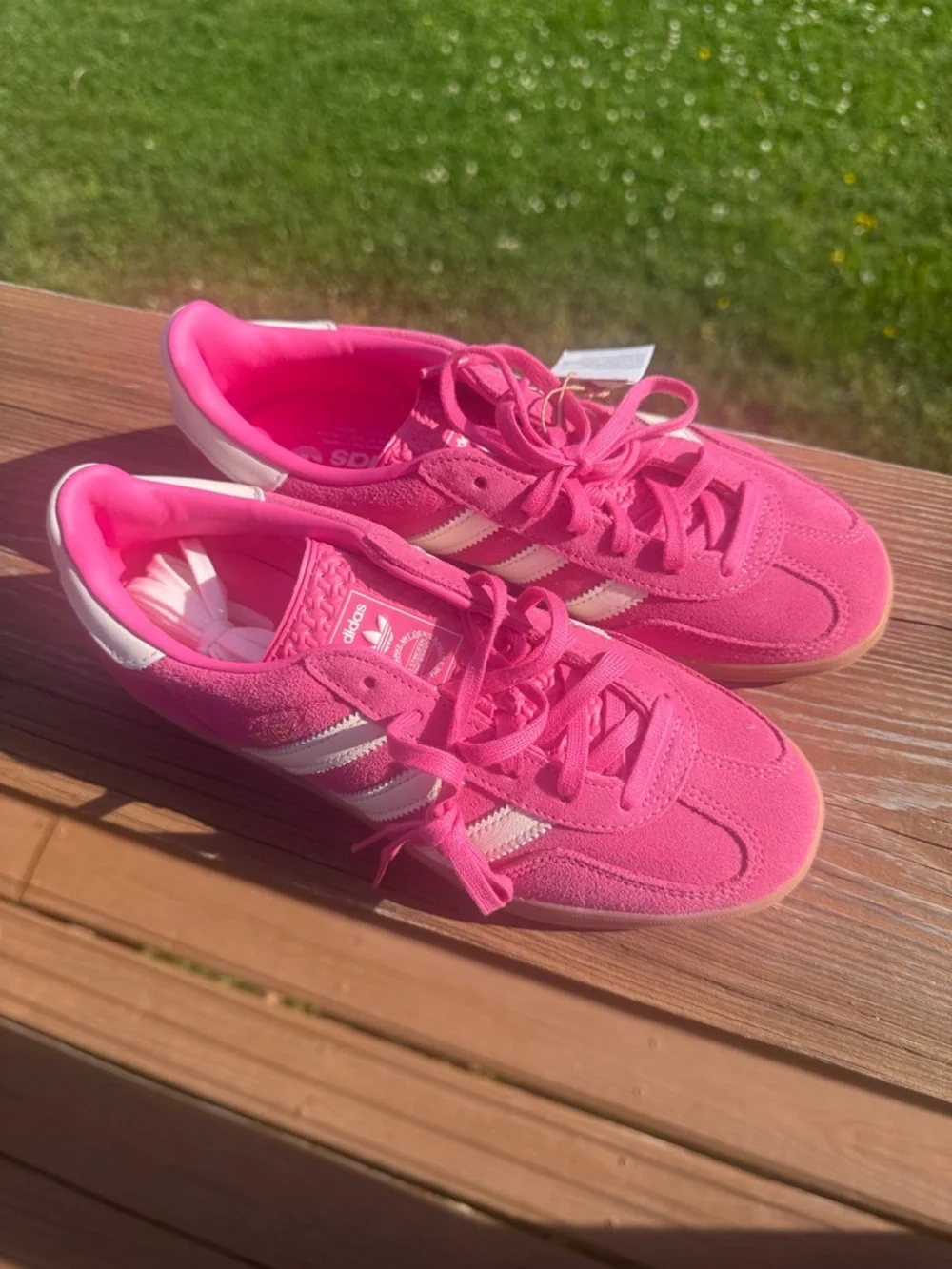 Adidas Gazelle Indoor Gum Pink and White Sneakers Size 8 - Picture 2 of 12